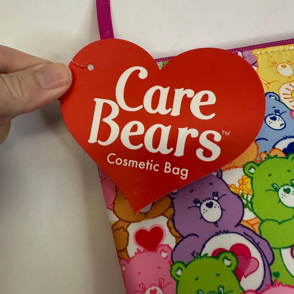 Care Bears Cosmetic Bag All Over Print‎ Rainbow Makeup Pouch New With Tags